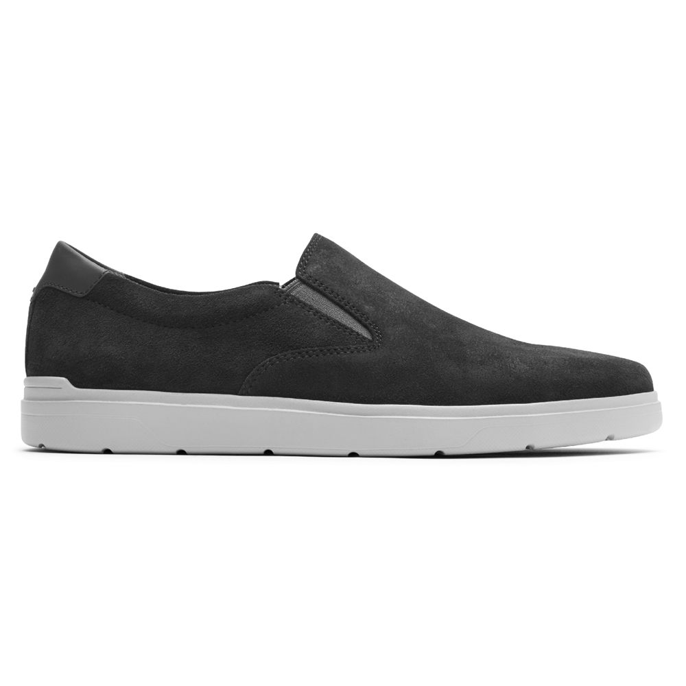 Rockport Mens Sneakers Dark Grey - Total Motion Lite Slip-On - UK 864-YDRQLG